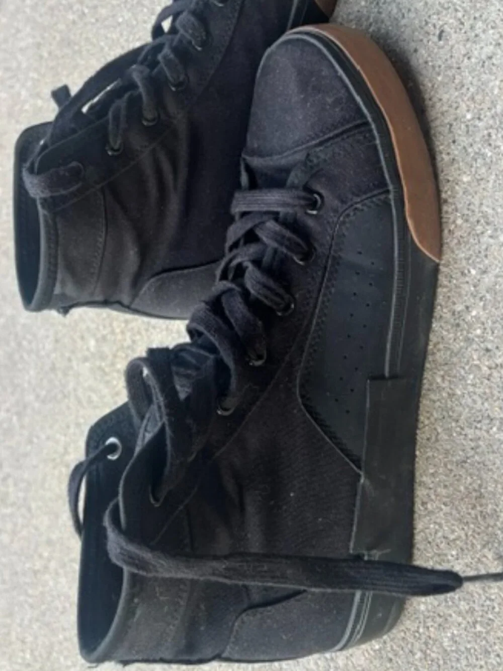Mossimo Black High-Top Canvas Skate Sneakers Size 10